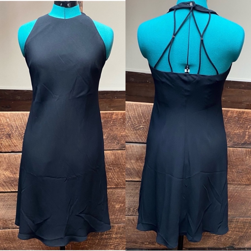 Vintage Y2K Evan Picone Strappy Little Black Dress
